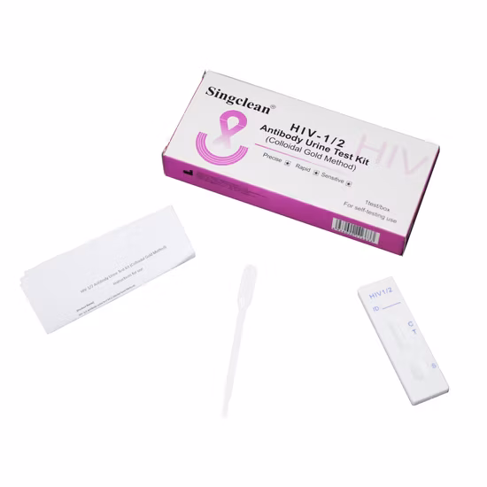 Teste de drogas no local Operação em uma etapa Kit de teste rápido de HIV Singclean