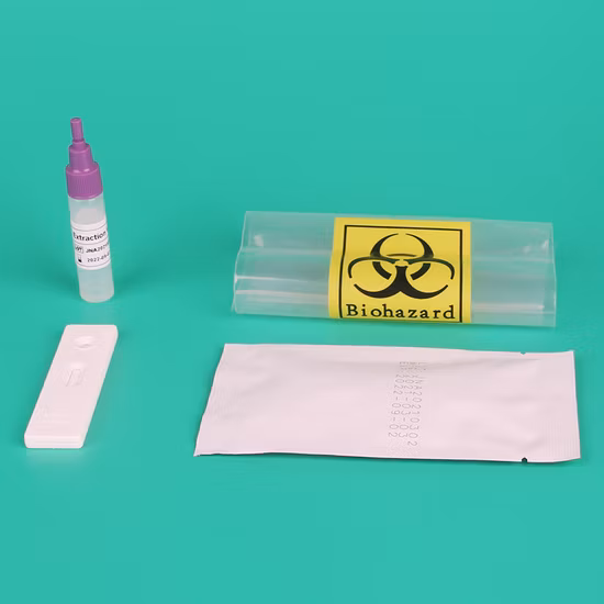 Kits de teste rápido de antígeno de autoteste rápido com kit de teste de diagnóstico de cotonete nasal/oral/saliva com CE ISO13485 ISO9001 Kit de detecção de Bfarm&Pei